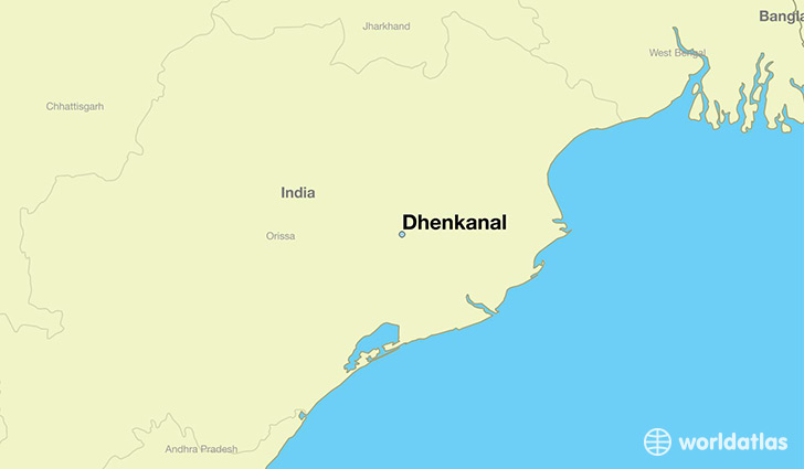 map showing the location of Dhenkanal
