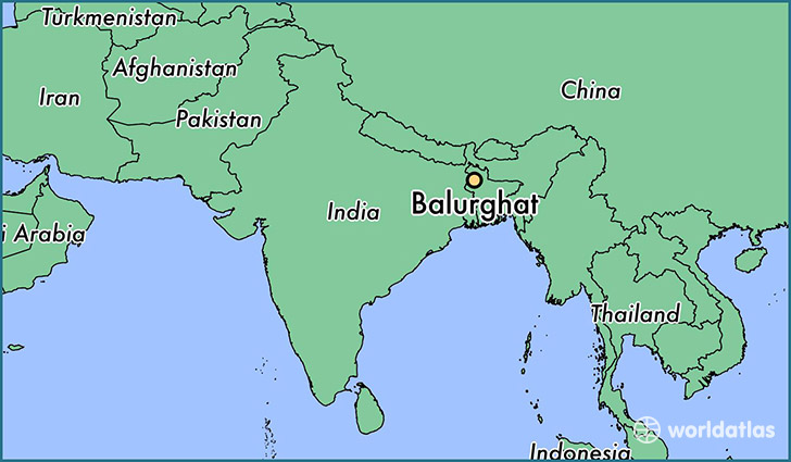 map showing the location of Balurghat