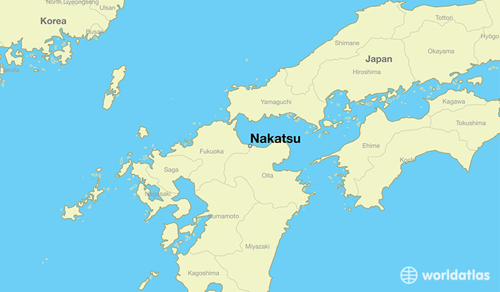 map showing the location of Nakatsu