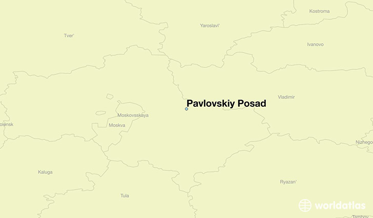 map showing the location of Pavlovskiy Posad