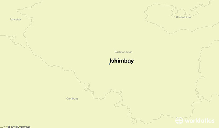 map showing the location of Ishimbay