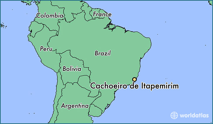 map showing the location of Cachoeiro de Itapemirim