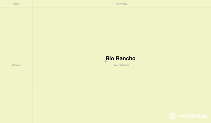 map showing the location of Rio Rancho