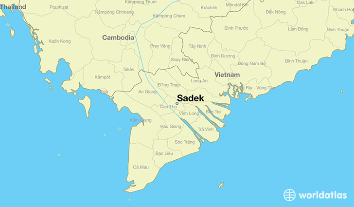 map showing the location of Sadek