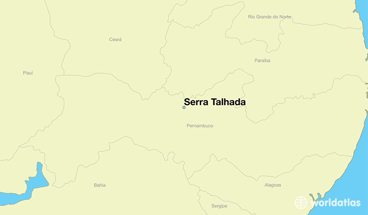 map showing the location of Serra Talhada