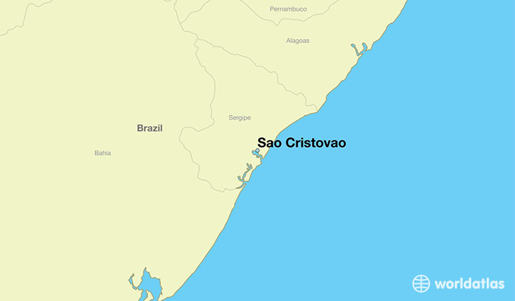 map showing the location of Sao Cristovao