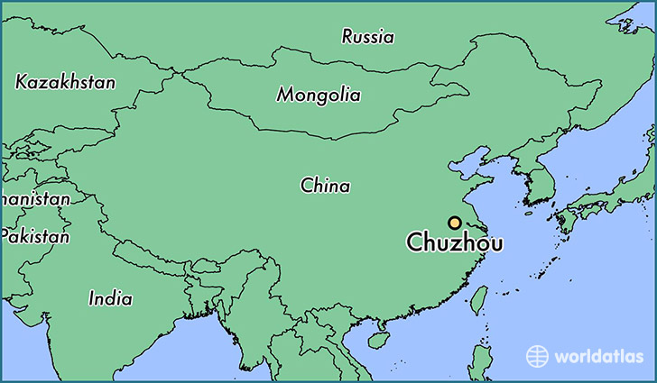 map showing the location of Chuzhou
