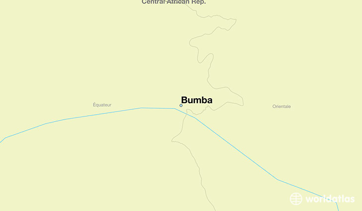 map showing the location of Bumba