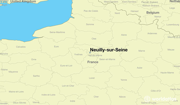 map showing the location of Neuilly-sur-Seine