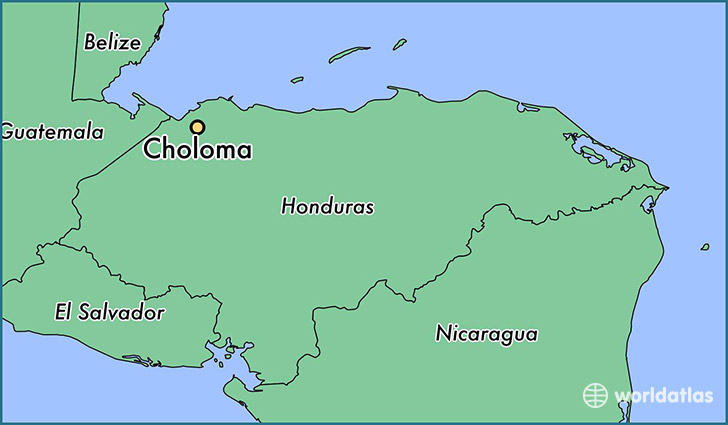 map showing the location of Choloma