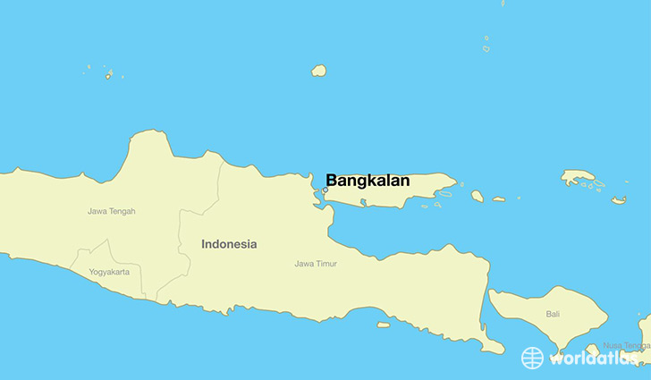 map showing the location of Bangkalan
