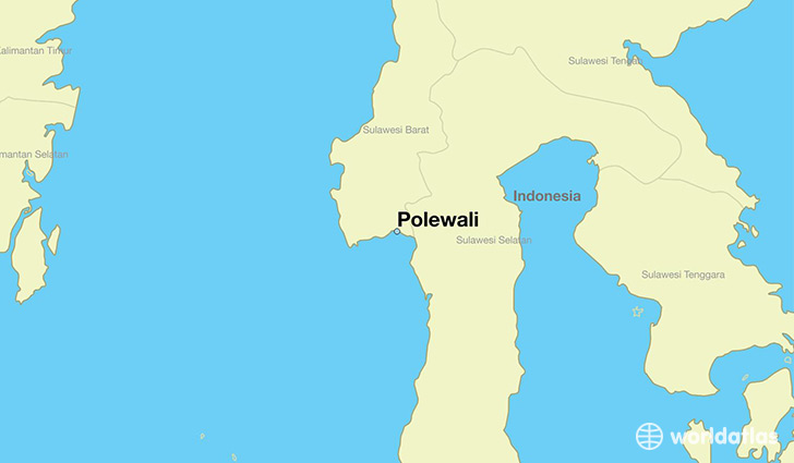 map showing the location of Polewali