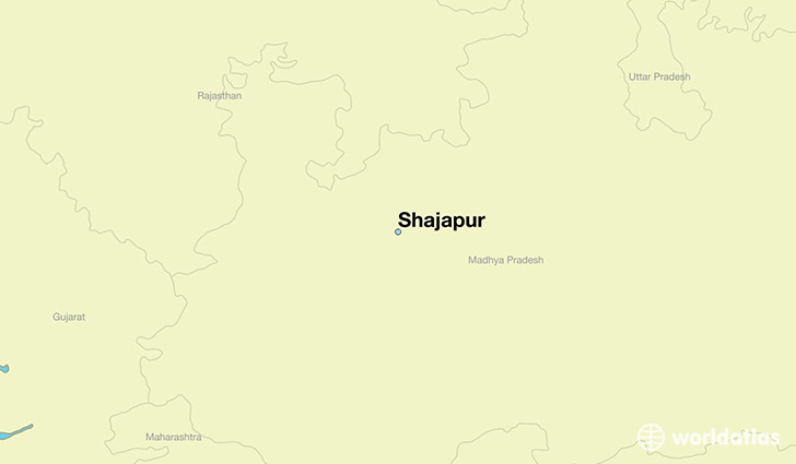 map showing the location of Shajapur