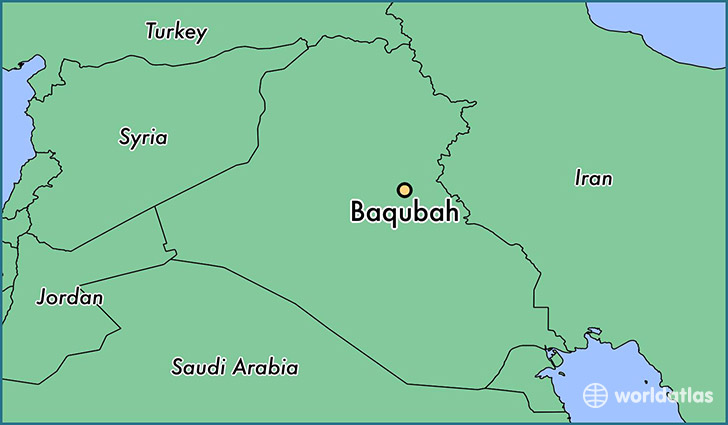map showing the location of Baqubah
