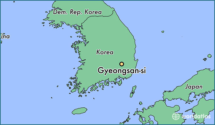 map showing the location of Gyeongsan-si