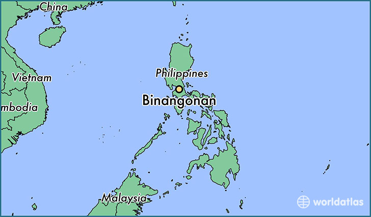 map showing the location of Binangonan