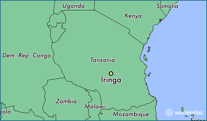 map showing the location of Iringa
