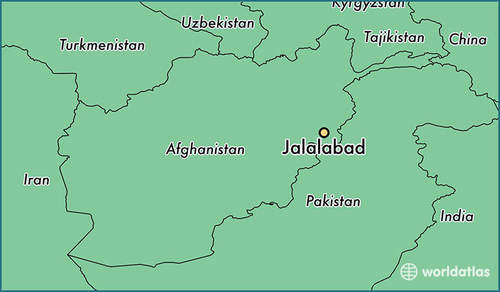 map showing the location of Jalalabad