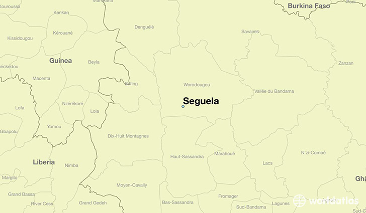 map showing the location of Seguela