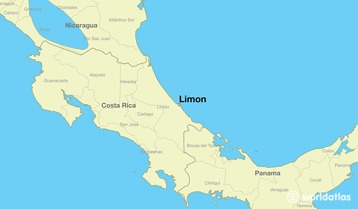 map showing the location of Limon