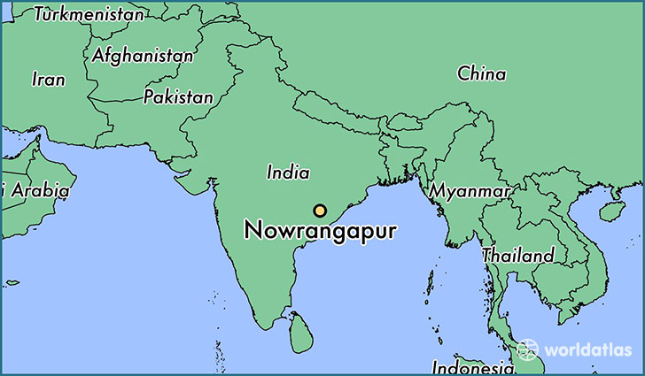 map showing the location of Nowrangapur