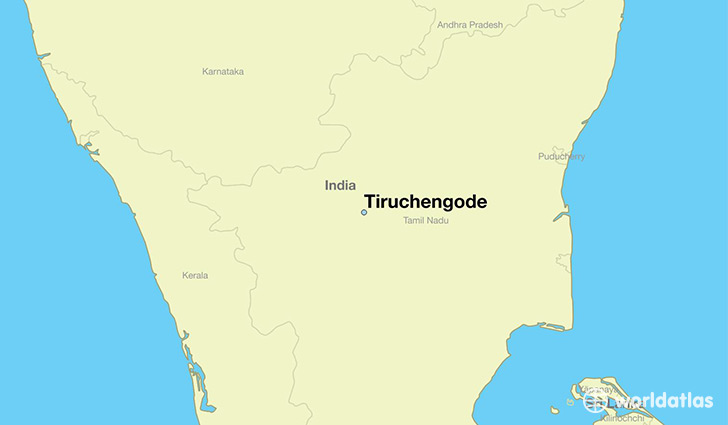 map showing the location of Tiruchengode