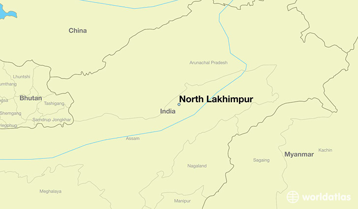 map showing the location of North Lakhimpur