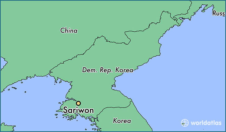 map showing the location of Sariwon