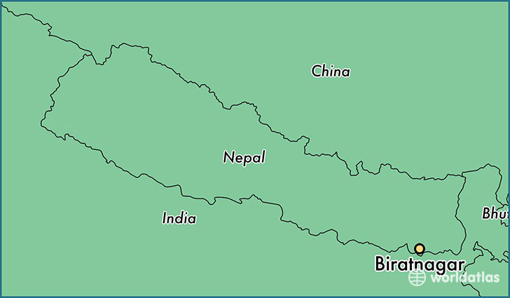 map showing the location of Biratnagar