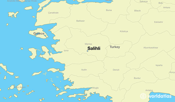 map showing the location of Salihli