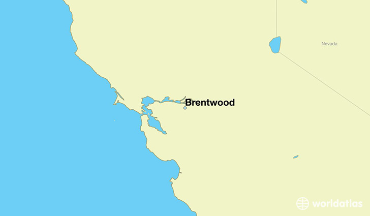 map showing the location of Brentwood