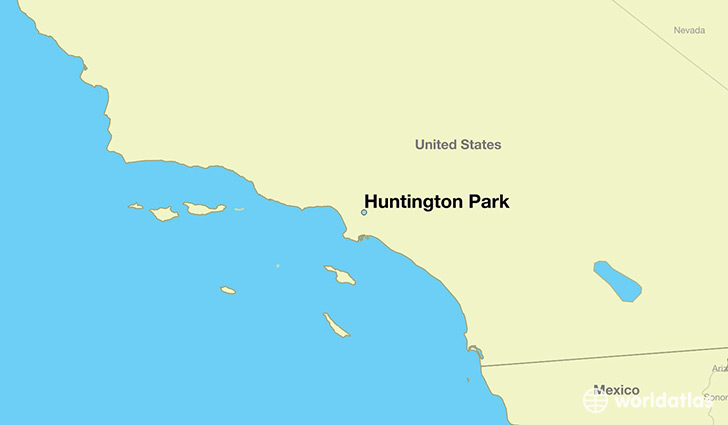 map showing the location of Huntington Park