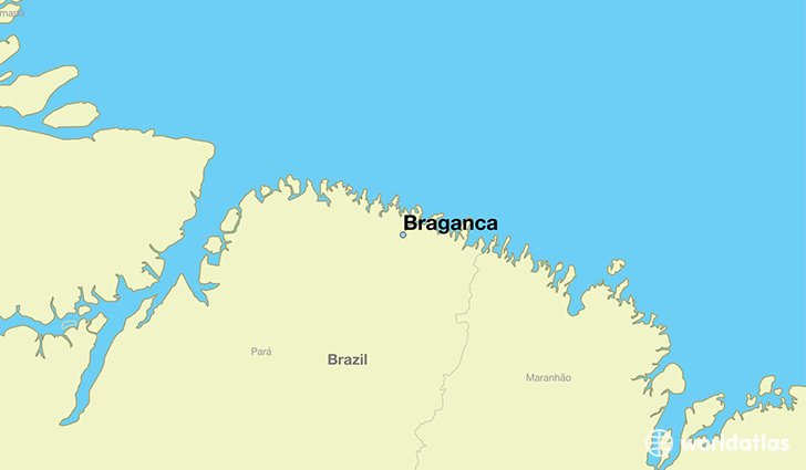 map showing the location of Braganca
