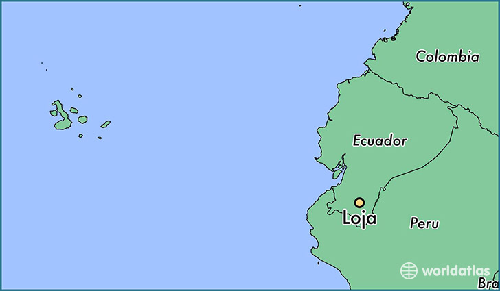 map showing the location of Loja