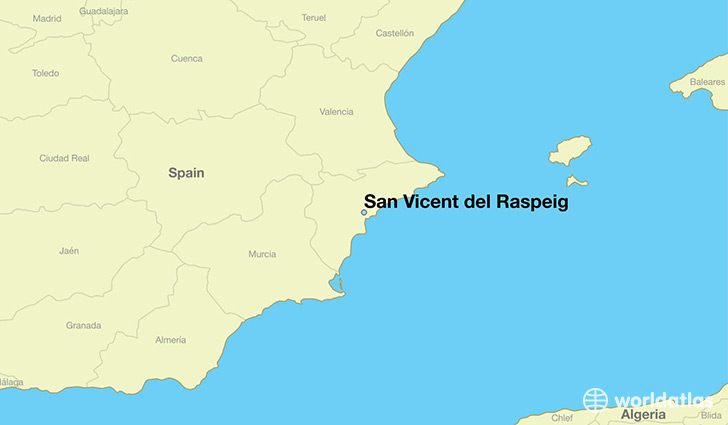 map showing the location of San Vicent del Raspeig