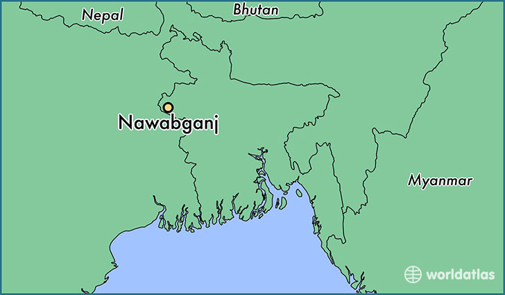 map showing the location of Nawabganj