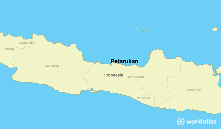map showing the location of Petarukan