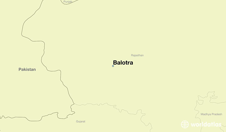 map showing the location of Balotra