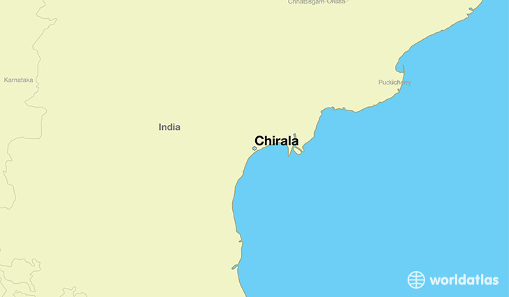 map showing the location of Chirala