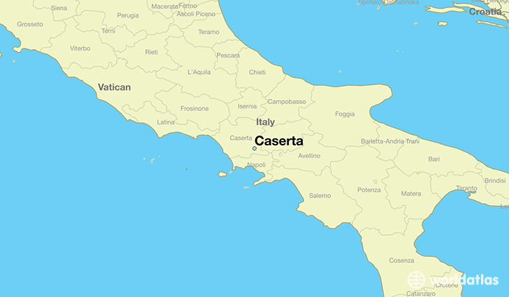map showing the location of Caserta