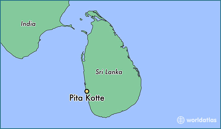 map showing the location of Pita Kotte