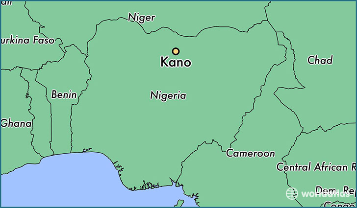 map showing the location of Kano