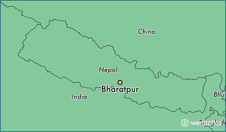 map showing the location of Bharatpur