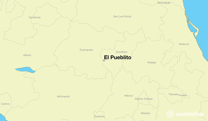 map showing the location of El Pueblito