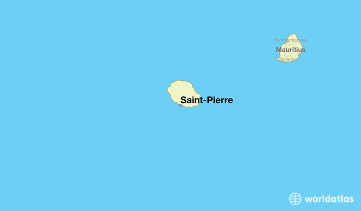 map showing the location of Saint-Pierre