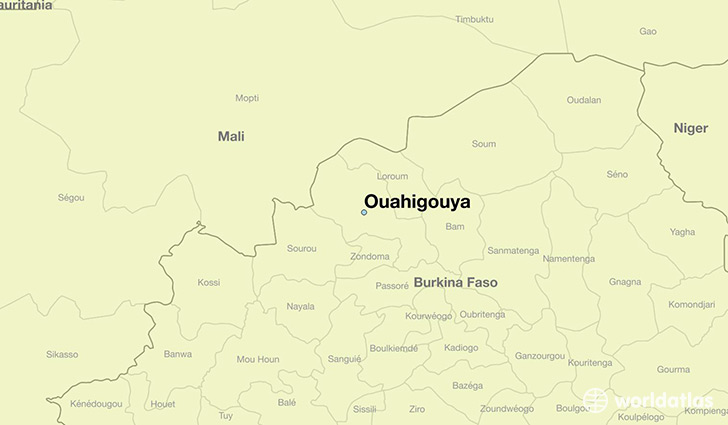 map showing the location of Ouahigouya