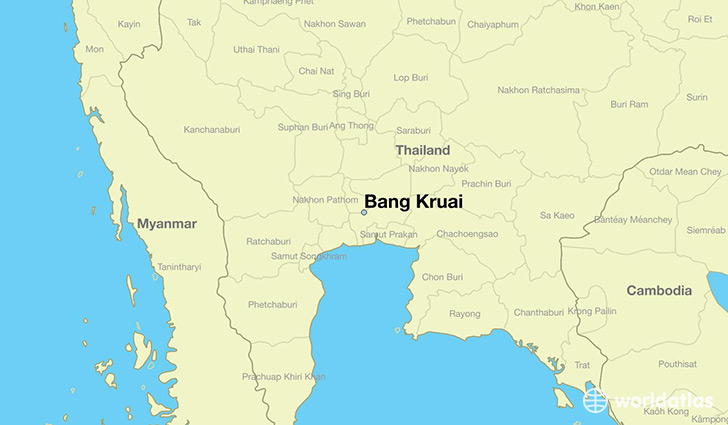 map showing the location of Bang Kruai