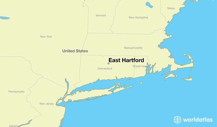 map showing the location of East Hartford