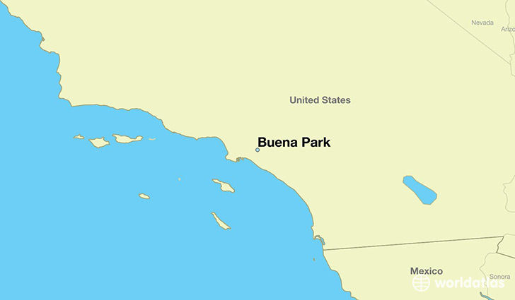 map showing the location of Buena Park