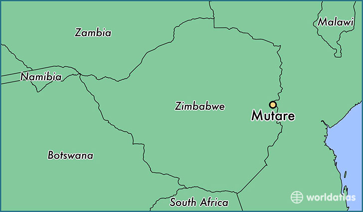 map showing the location of Mutare